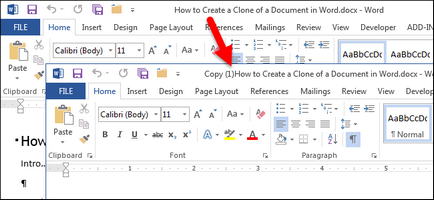 Cum de a crea o copie a documentului cuvântului