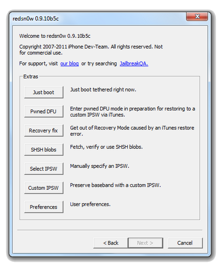 Cum se instalează firmware-ul personalizat folosind redsn0w, macarea