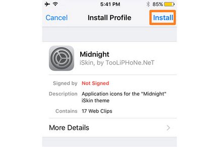Cum se instalează o nouă temă de design pe ios-dispozitiv fără jailbreaking - știri din lume de mere (înregistrare) Cum se instalează o nouă temă de design pe ios-dispozitiv fără jailbreaking - știri din lume de mere