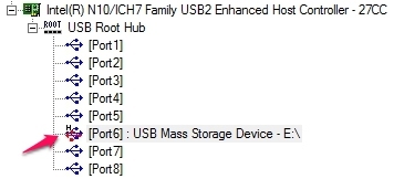 Cum pot găsi informații despre hub-uri USB și porturi