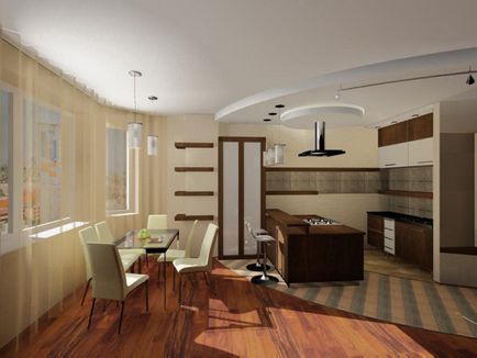 bucătărie-sufragerie (44 poze) plan de combinat facilități de bucătărie ca zone separate pentru punct de vedere vizual