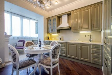 aspect bucătărie-sufragerie-living, fotografie idei de design