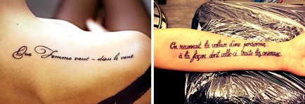 Inscripții pentru traduceri tatuaj pentru femei și bărbați expresii populare în diferite limbi, fotografii