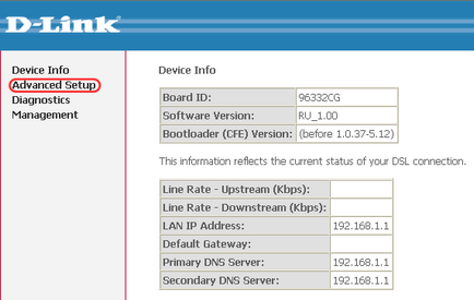 Ghidul modem Setarea-adsl d-link-2500u de utilizare a lui DSL