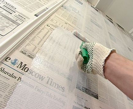 Wallpaper Ziar de acoperire ziar în loc de finisare și de lipire un capac, manual, video și fotografii