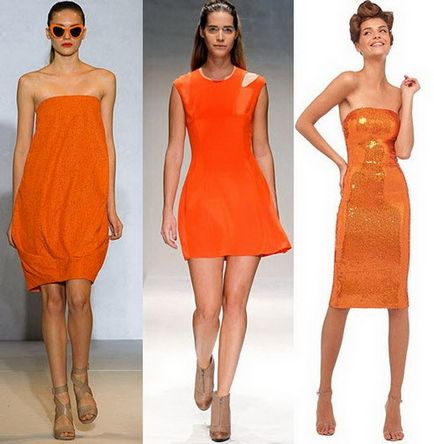 Rochie Orange - este un hit! 40 fotografii - ce sa poarte