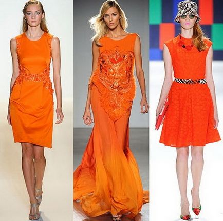 Rochie Orange - este un hit! 40 fotografii - ce sa poarte