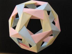 Origami modul de a face hârtie din dodecaedrul