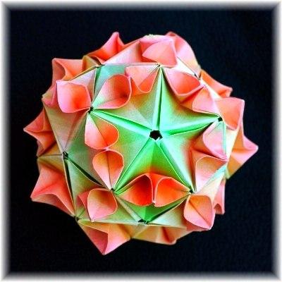 Origami modul de a face hârtie din dodecaedrul
