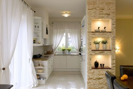 Decorarea pereții bucătăriei cu piatra decorativa cu propriile lor mâini, portal de construcție