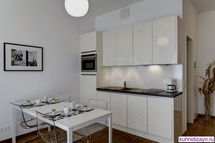 plan de bucătărie într-un apartament studio - modul de a face 25 fotografii