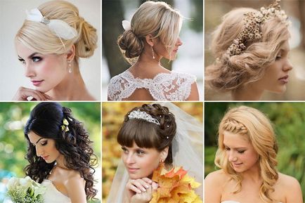 nunta coafura simplă - opțiuni pentru păr de lungimi diferite, atelier video, foto
