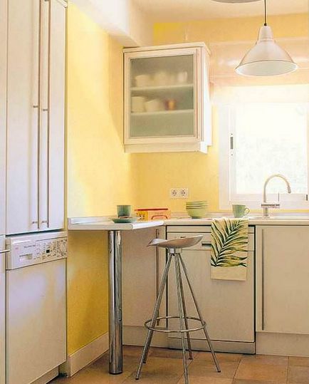 Dispunerea de mobilier în bucătărie și dreptul de proiecte, opțiuni, exemple de fotografii zonarea