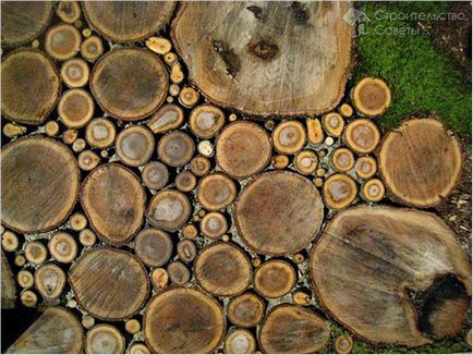 Cărări de grădină din copac, cu propriile sale mâini - piese din lemn (poze)