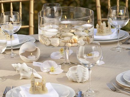 Setarea de masă pentru o nunta la domiciliu