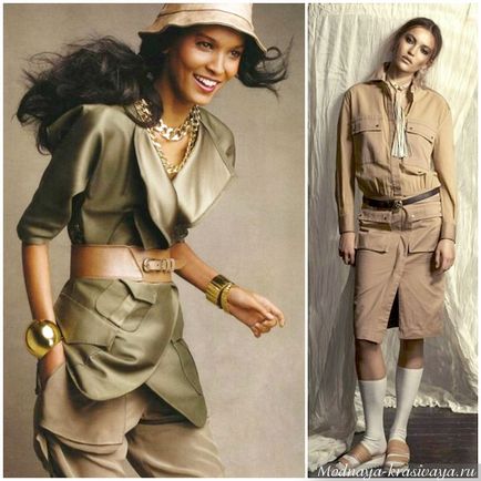 Stilul Safari în haine - 105 exemple pe fotografie luminoase