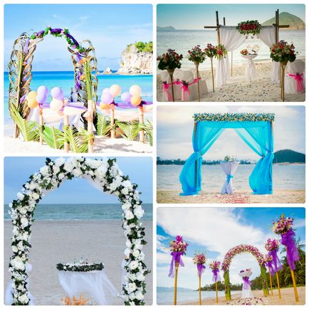 Nunta pe ideea plajă pentru o sărbătoare de vară