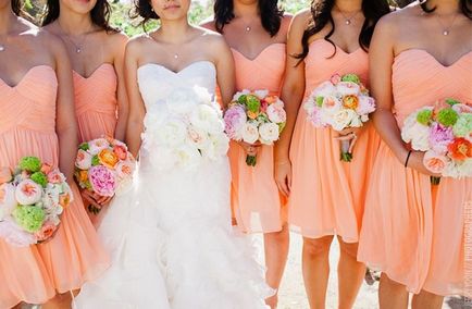 Nunta in culoarea piersicii