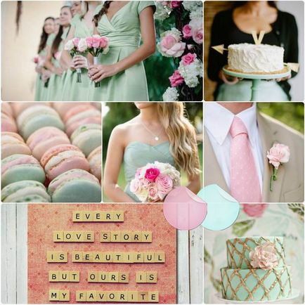 Nunta într-un design elegant, de culoarea piersicii și design la modă cu fotografii
