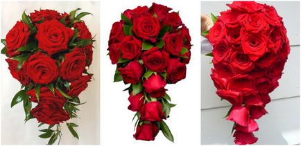 Buchet de trandafiri rosii - opțiuni pentru a combina cu alte culori, fotografii