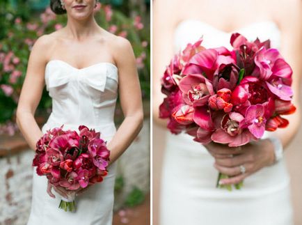 Buchet de orhidee in combinatie cu alte culori