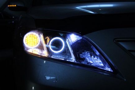 Tuning Faruri cu mâinile, lumini cu LED-uri, schimbarea lor de culoare