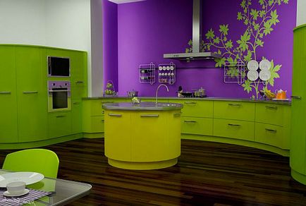 Designul expresiv al bucătăriei în verde (50 poze)