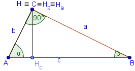 înălțimea triunghiului, orthocenter