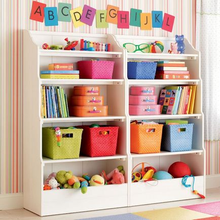 Depozitarea jucării în camera copiilor, IKEA, cutii pentru articole și sistem de cabinet cu propriile lor mâini, idei, cum ar fi