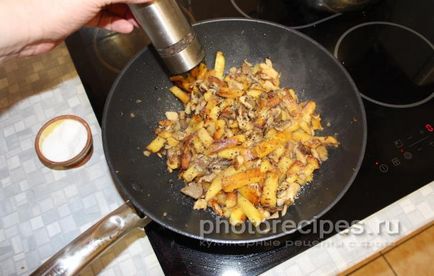 Cartofi prăjiți cu ciuperci - fotografii rețete
