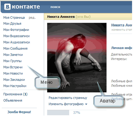 Care este avatarul Vkontakte