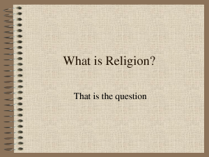 Religia pentru ceea ce este