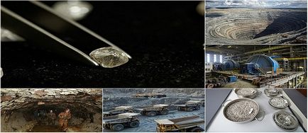Sub formă de cristale minate Sub formă de cristale minate