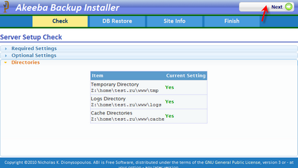 Akeeba de backup, de backup joomla, site-ul de transfer