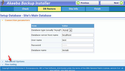 Akeeba de backup, de backup joomla, site-ul de transfer