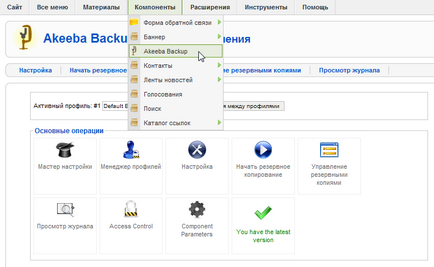 Akeeba de backup, de backup joomla, site-ul de transfer