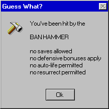 Banhammerom, iichan Netlore, banhammer, interdicție, banhammerom, imageboard, moderare