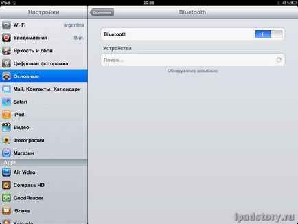 Bluetooth, iPad, iPad Totul despre