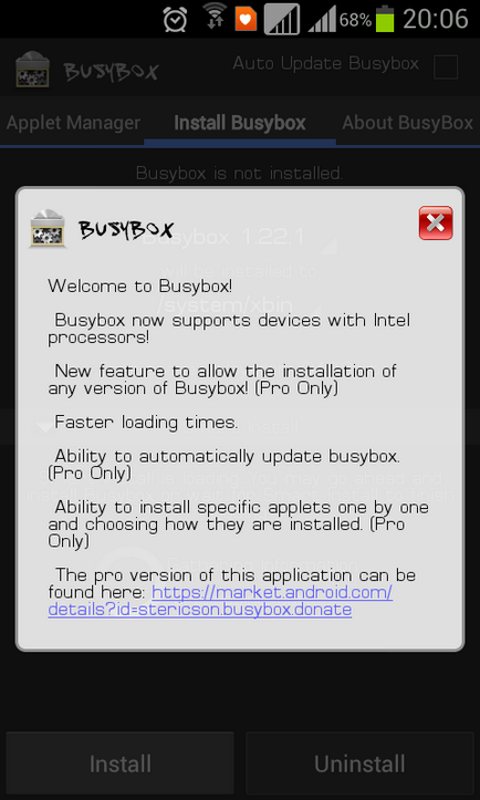 Busybox pentru instalare Android și descărcare gratuită
