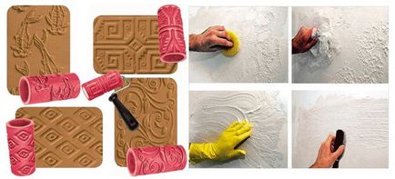 pereți decorative din ipsos texturat cu propriile sale mâini