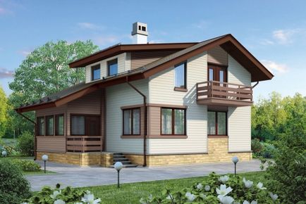 Designul fațadei unei fotografii casă privată, opțiuni de decor, portalul de construcție