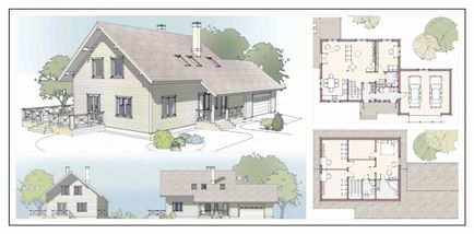 Designul fațadei unei fotografii casă privată, opțiuni de decor, portalul de construcție