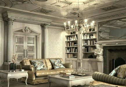 living de design cameră în stil clasic