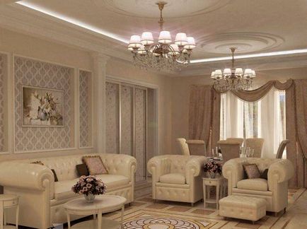 living de design cameră în stil clasic