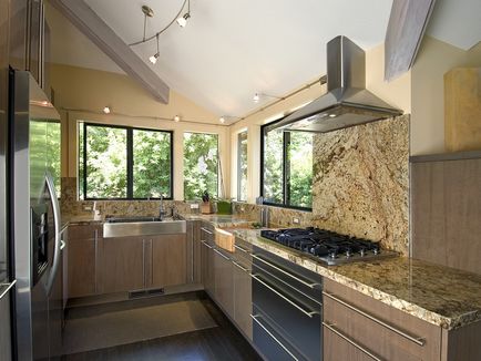 Design de bucătărie într-un interior casă privată de fotografii, cum să aranjeze o bucătărie mare, bucatarie renovat la el acasă