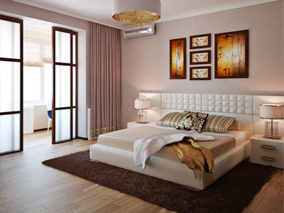 Design dormitor combinat cu o fotografie loggie