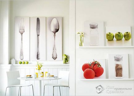 Proiectarea pereților în bucătărie - în detaliu cu privire la proiectarea de fotografii bucătărie de perete