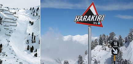 gradienți de schi sau prăvăliș albastru, roșu și negru pante - (expert de schi)