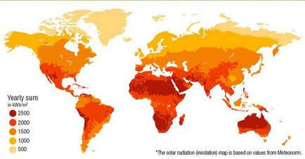Insolației - numărul de unități de energie incidente pe o suprafață pe unitatea de timp