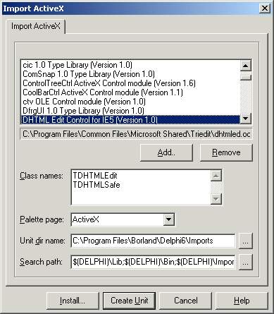 Utilizarea controale ActiveX în delphi
